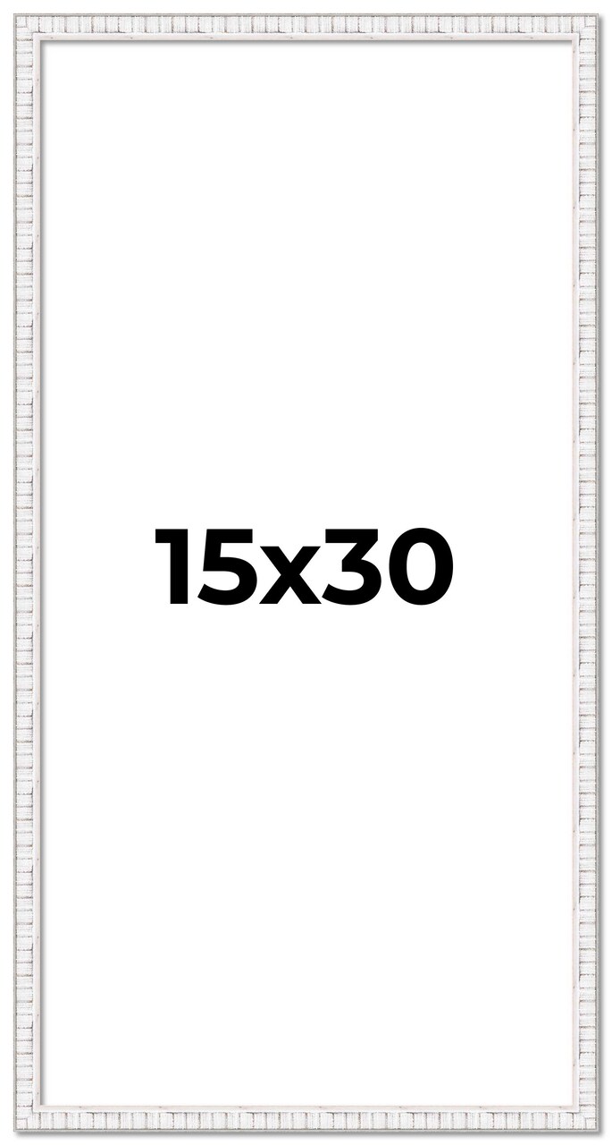 Panoramic Textured White Picture Frame - UV Acrylic, Foam Board Backing, Hanging Hardware